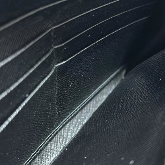 Auth PRADA - Black Saffiano Leather Long Wallet - Picture 5 of 10